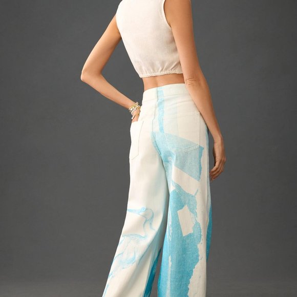 Anne Guest Cyanotype High-Rise Wide-Leg Jeans - Picture 3 of 9